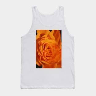 Orange Rose Closeup Tank Top